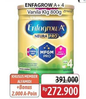 Promo Harga Enfagrow A+4 Susu Bubuk Vanilla 800 gr - Alfamidi