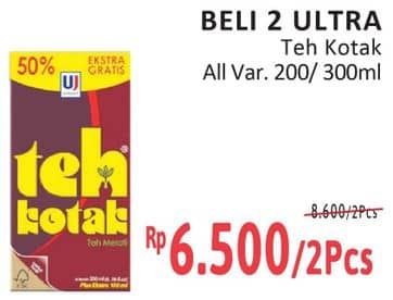 Promo Harga Ultra Teh Kotak All Variants 200 ml - Alfamidi