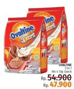 Promo Harga OVALTINE 3 In 1 per 18 sachet 33 gr - LotteMart