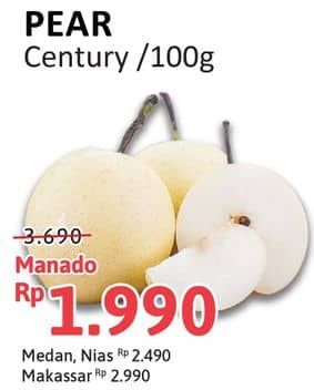 Promo Harga Pear Century per 100 gr - Alfamidi