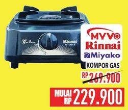 Promo Harga MYVO/RINNAI/MIYAKO Kompor Gas  - Hypermart