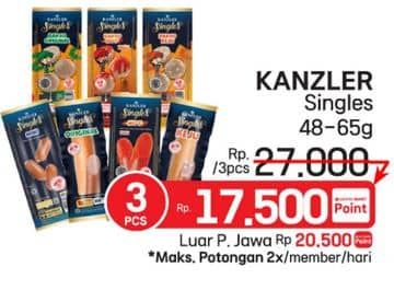 Promo Harga Kanzler Sosis Single 60 gr - LotteMart