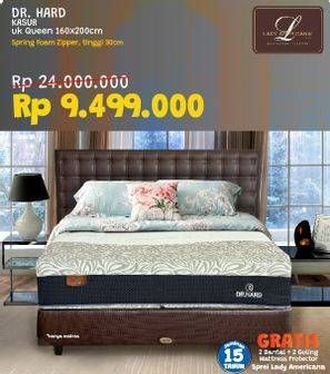 Promo Harga LADY AMERICANA Dr. Hard Bed Set Queen 160x200cm  - COURTS