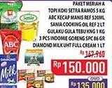 TOPI KOPI Beras + ABC Kecap Manis + SANIA Minyak Goreng + GULAKU Gula Tebu + 3 pc INDOMIE Mie Goreng + DIAMOND Milk UHT