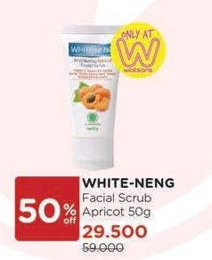 Promo Harga WHITE-NENG Facial Scrub Brightening Apricot 50 gr - Watsons
