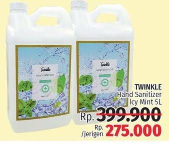Promo Harga TWINKLE Hand Sanitizer Icy Mint 5 ltr - LotteMart