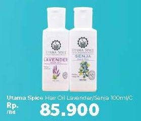 Promo Harga UTAMA SPICE Hair Oil Lavender, Senja 100 ml - Carrefour