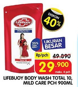 Promo Harga LIFEBUOY Body Wash Mild Care, Total 10 900 ml - Superindo