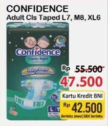 Promo Harga Confidence Adult Diapers Classic Night M8, XL6, L7 6 pcs - Alfamart