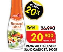 Promo Harga Mamasuka Salad Dressing Thousand Island 300 gr - Superindo