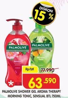 Promo Harga PALMOLIVE Shower Gel Aroma Therapy Morning Tonic, Aroma Therapy Sensual 750 ml - Superindo