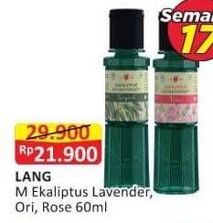 Promo Harga Cap Lang Minyak Ekaliptus Aromatherapy Lavender, Original, Rose 60 ml - Alfamart