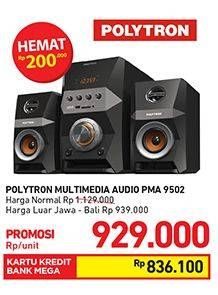 Promo Harga POLYTRON PMA 9502 | Multimedia Audio 50 Watt  - Carrefour