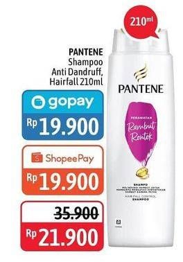 Promo Harga PANTENE Shampoo Anti Dandruff, Hair Fall Control 210 ml - Alfamidi