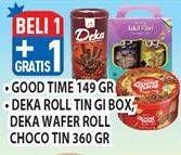 Promo Harga Good Time/ Deka Wafer Roll TIn Gift Box/ Deka Wafer Roll  - Hypermart