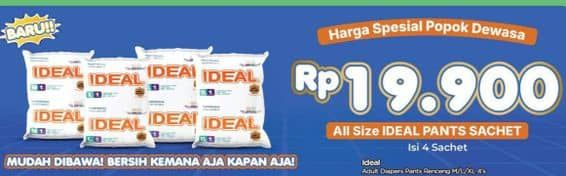 Promo Harga Ideal Adult Diapers Pants M1, L1, XL1 1 pcs - TIP TOP