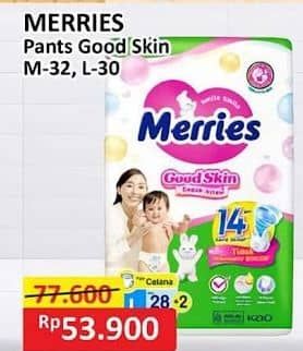 Promo Harga Merries Pants Good Skin M34, L30 30 pcs - Alfamart