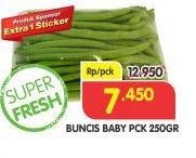 Promo Harga Buncis Baby 250 gr - Superindo