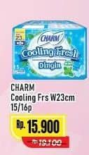 Promo Harga Charm Extra Comfort Cooling Fresh Wing 23cm 15 pcs - Alfamart