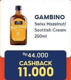 Promo Harga Gambino Coffee Cold Brew Swiss Hazelnut, Cold Brew Scottish Cream 250 ml - Indomaret