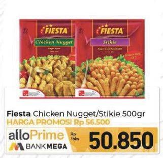Promo Harga Fiesta Naget Chicken Nugget, Stikie 500 gr - Carrefour