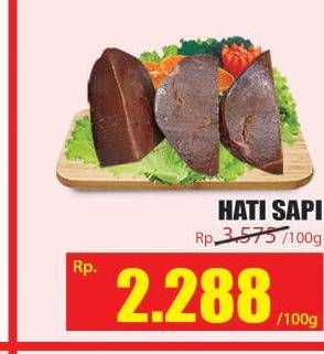 Promo Harga Beef Liver (Hati Sapi) per 100 gr - Hari Hari