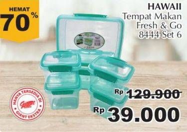 Promo Harga HAWAII Sealware Fresh & Go 8444 per 6 pcs - Giant