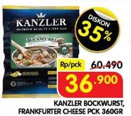 Promo Harga KANZLER Bockwurst, Frankfurter Cheese 360 g  - Superindo