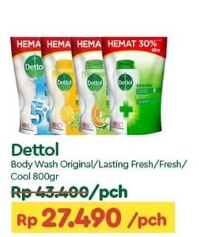 Promo Harga Dettol Body Wash Original, Lasting Fresh, Fresh, Cool 800 ml - TIP TOP