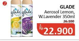 Promo Harga GLADE Aerosol Lemon, Wild Lavender 350 ml - Alfamidi