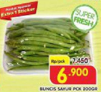 Promo Harga Buncis Sayur per 200 gr - Superindo