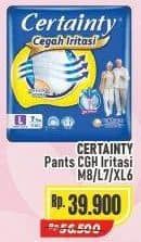 Promo Harga Certainty Adult Diapers Pants XL6, M8, L7 6 pcs - Alfamart