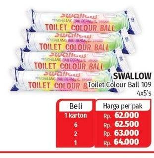 Promo Harga SWALLOW Naphthalene Toilet Colour Ball S-109 5 pcs - Lotte Grosir