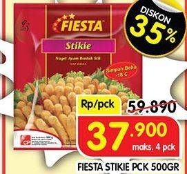 Promo Harga FIESTA Naget Stikie 500 gr - Superindo