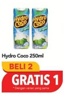 Promo Harga HYDRO COCO Minuman Kelapa Original per 2 pcs 250 ml - Carrefour