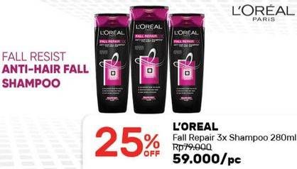 Promo Harga LOREAL Shampoo Fall Resist 3X 280 ml - Guardian