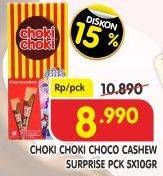 Promo Harga CHOKI-CHOKI Coklat Cashew Surprise per 5 pcs 10 gr - Superindo