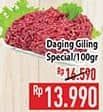 Promo Harga Daging Giling Sapi Spesial per 100 gr - Hypermart