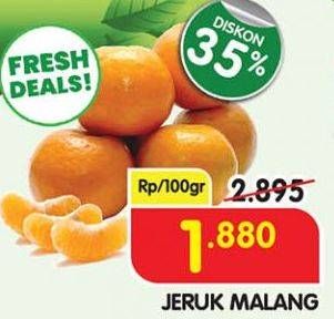 Promo Harga Jeruk Malang per 100 gr - Superindo