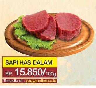 Promo Harga Daging Has Dalam (Tenderloin) per 100 gr - Yogya