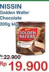 Promo Harga NISSIN Golden Wafers Chocolate 300 gr - Indomaret