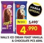 Promo Harga WALLS Feast Chocolate, Vanilla 65 ml - Superindo