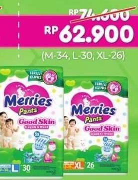 Promo Harga Merries Pants Good Skin XL26, M34, L30 26 pcs - Alfamart