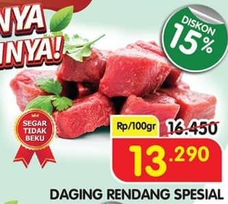 Promo Harga Daging Rendang Sapi per 100 gr - Superindo