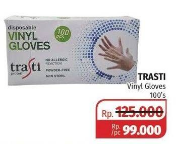Promo Harga TRASTI Vinyl Gloves 100 pcs - Lotte Grosir