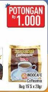 Promo Harga INDOCAFE Coffeemix per 15 sachet 20 gr - Hypermart