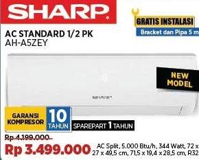 Promo Harga Sharp AH-A5ZEY | AC Standard 1/2PK  - COURTS