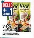 Promo Harga V-soy Soya Bean Milk Multi Grain 200 ml - Hypermart