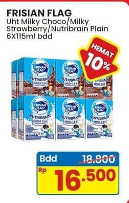 Promo Harga Frisian Flag UHT Milky/Nutribrain  - Indomaret