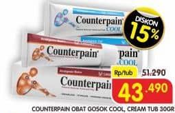 Promo Harga Counterpain Cool Gel 30 gr - Superindo
